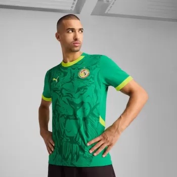 2025 2026 Senegal Mens Away Authentic Soccer Jersey Green Lion Art