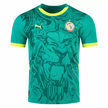2025 2026 Senegal Mens Away Soccer Jersey Green Lion Graphic