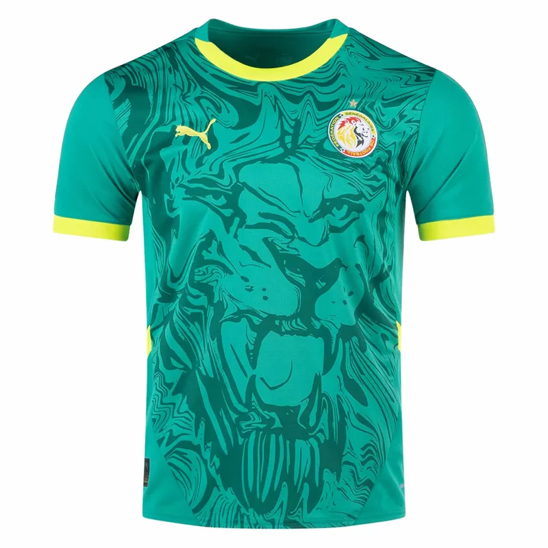 2025 2026 Senegal Mens Away Soccer Jersey Green Lion Graphic 2025 2026 Senegal Mens Away Soccer Jersey Green Lion Graphic