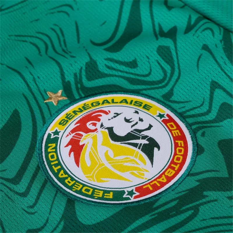 2025 2026 Senegal Mens Away Soccer Jersey Green Lion Graphic 2025 2026 Senegal Mens Away Soccer Jersey Green Lion Graphic