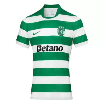 2025 2026 Sporting CP Mens Home Soccer Jersey Green White