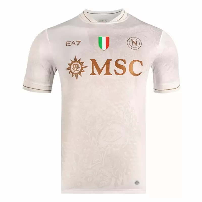 2025 2026 SSC Napoli Mens Away Soccer Jersey Sand Scudetto 2025 2026 SSC Napoli Mens Away Soccer Jersey Sand Scudetto