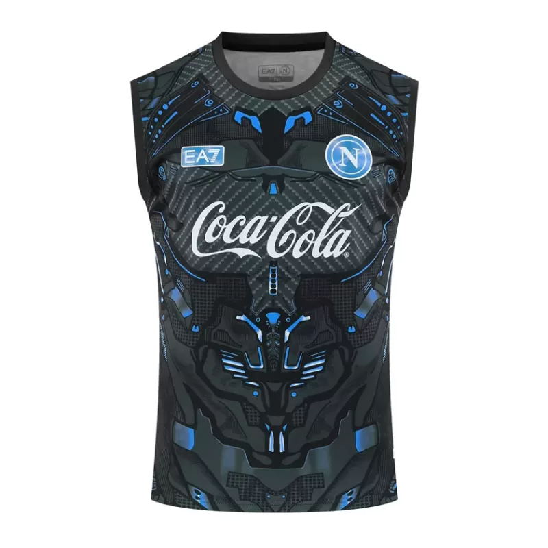 2025 2026 SSC Napoli Mens Ebony Training Soccer Singlet Cyborg Edition
