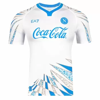 2025 2026 SSC Napoli Mens Pre Match Soccer Jersey Royal Palace Pattern