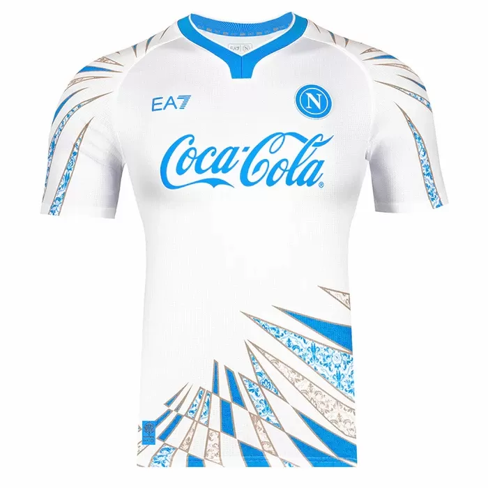 2025 2026 SSC Napoli Mens Pre Match Soccer Jersey Royal Palace Pattern 2025 2026 SSC Napoli Mens Pre Match Soccer Jersey Royal Palace Pattern