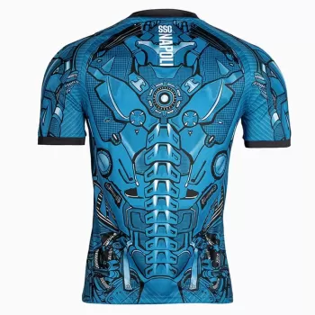2025 2026 SSC Napoli Mens Sky Blue Training Soccer Jersey Cyborg Style