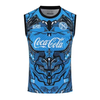 2025 2026 SSC Napoli Mens Sky Blue Training Soccer Singlet Cyborg Edition