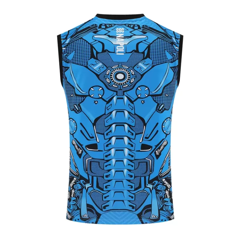 2025 2026 SSC Napoli Mens Sky Blue Training Soccer Singlet Cyborg Edition 2025 2026 SSC Napoli Mens Sky Blue Training Soccer Singlet Cyborg Edition