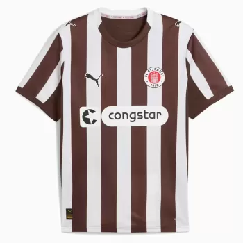 2025 2026 St Pauli Mens Home Soccer Jersey Brown National Kit