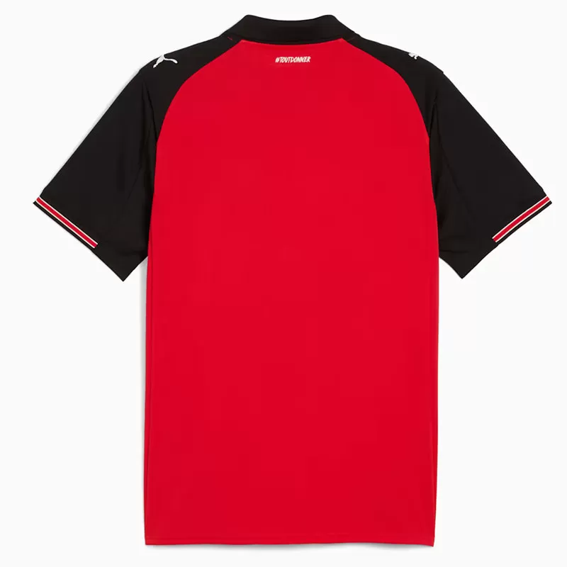 2025 2026 Stade Rennais Mens Home Soccer Jersey Red Black