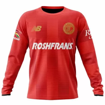 2025 2026 Toluca Mens Home Long Sleeve Soccer Jersey Red