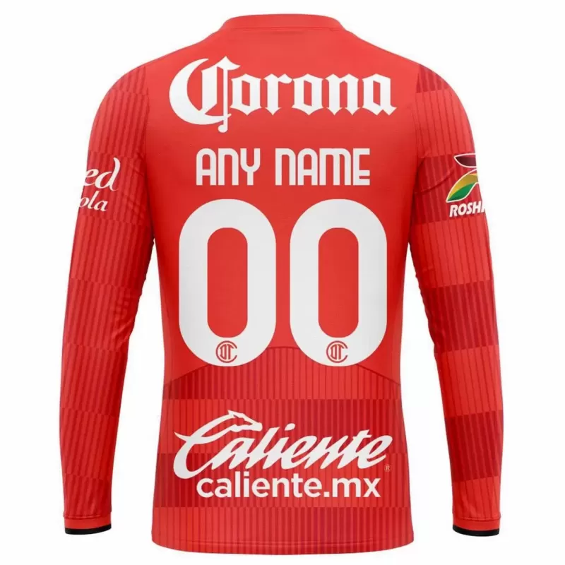 2025 2026 Toluca Mens Home Long Sleeve Soccer Jersey Red 2025 2026 Toluca Mens Home Long Sleeve Soccer Jersey Red