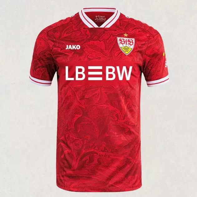 2025 2026 VfB Stuttgart Mens Away Soccer Jersey Forest Pattern 2025 2026 VfB Stuttgart Mens Away Soccer Jersey Forest Pattern