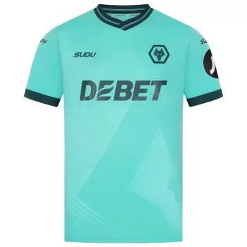 2025 2026 Wolverhampton Wanderers Mens Away Soccer Jersey Black Gold