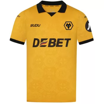 2025 2026 Wolverhampton Wanderers Mens Home Soccer Jersey Molineux Pattern