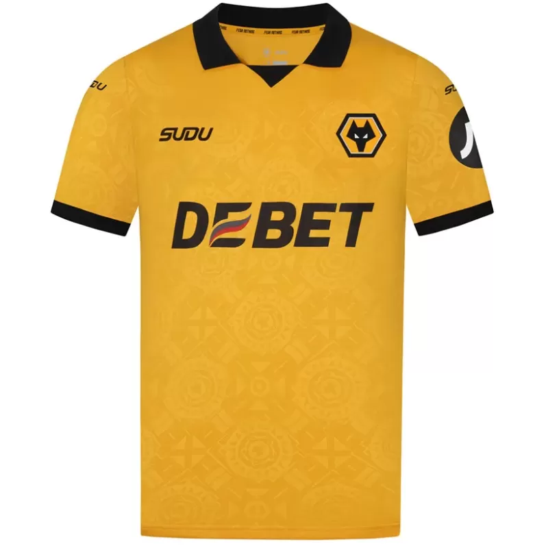 2025 2026 Wolverhampton Wanderers Mens Home Soccer Jersey Molineux Pattern 2025 2026 Wolverhampton Wanderers Mens Home Soccer Jersey Molineux Pattern