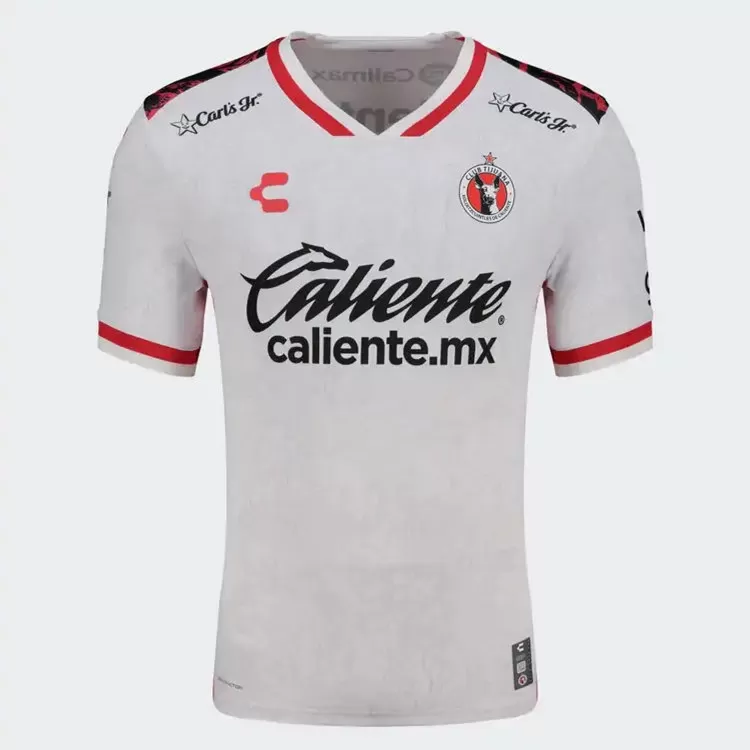 2025 2026 Xolos Mens Away Soccer Jersey White Red