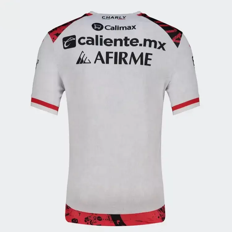 2025 2026 Xolos Mens Away Soccer Jersey White Red