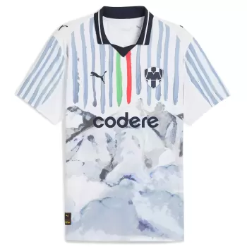 2025 CF Monterrey Mens FIFA Club World Cup Soccer Jersey White Artist Edition
