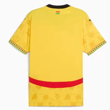2025 Ghana Mens Away Soccer Jersey Bold Yellow Black Star