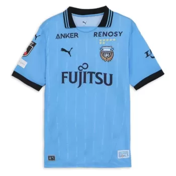 2025 Kawasaki Frontale Mens Home Soccer Jersey Blue Checkered