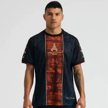 2025 The Parisians Mens European Champions Away Soccer Jersey Marble Blue