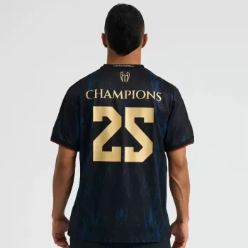 2025 The Parisians Mens European Champions Away Soccer Jersey Marble Blue