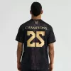 2025 The Parisians Mens European Champions Soccer Jersey Wing Design Black Red 2025 The Parisians Mens European Champions Soccer Jersey Wing Design Black Red