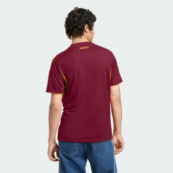 25-26 AS Roma Mens Home Authentic Soccer Jersey Player Version Legacy Burgundy
