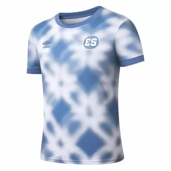 25-26 El Salvador Adult Pre Match Soccer Jersey Graphic Pattern
