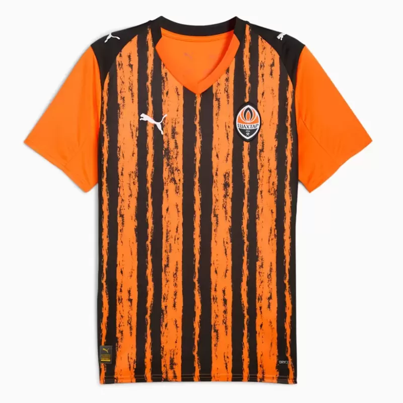 25-26 FC Shakhtar Donetsk Mens Home Soccer Jersey Orange Black