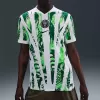 25-26 Nigeria Mens Away Soccer Jersey White Green Collage