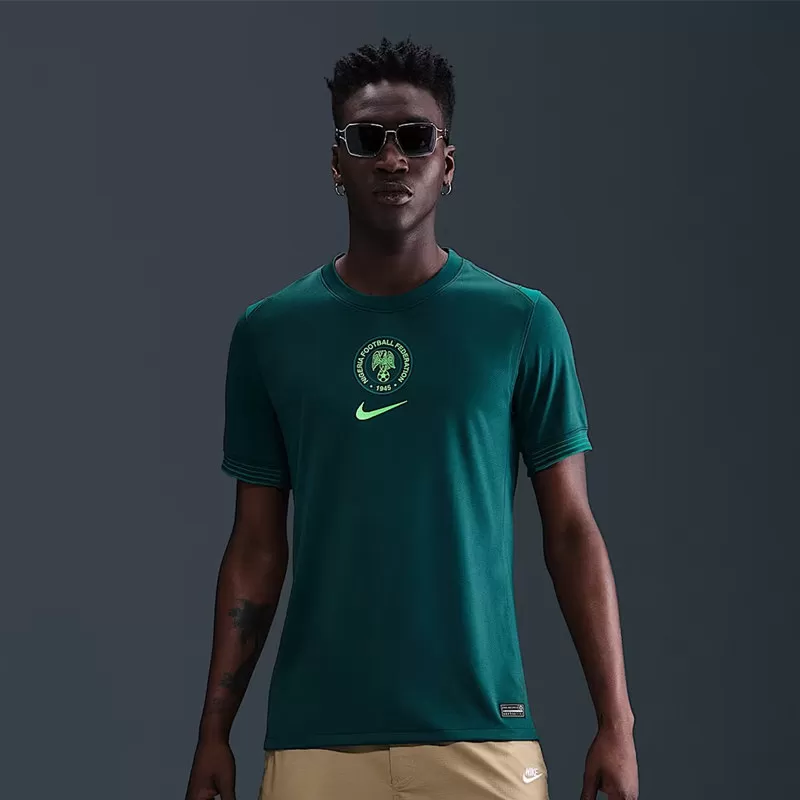 25-26 Nigeria Mens Home Soccer Jersey Deep Teal Neon Kit