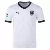 Euro 2024 Austria Mens Away Soccer Jersey White Green Kit