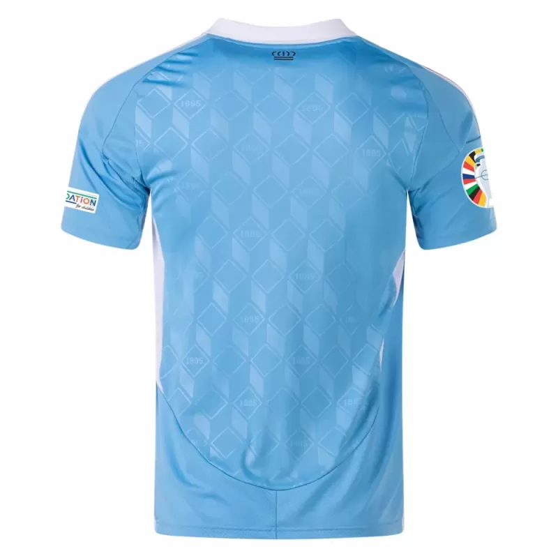 Euro 2024 Belgium Mens Away Soccer Jersey Blue White Collar Euro 2024 Belgium Mens Away Soccer Jersey Blue White Collar