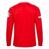 Euro 2024 Denmark Mens Home Long Sleeve Soccer Jersey