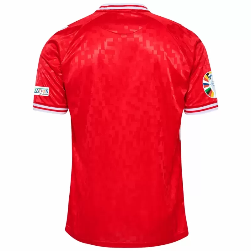 Euro 2024 Denmark Mens Home Soccer Jersey National Kit