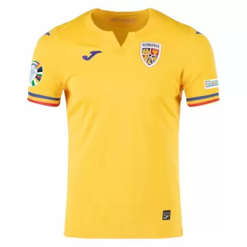 Euro 2024 Romania Mens Home Soccer Jersey National Kit