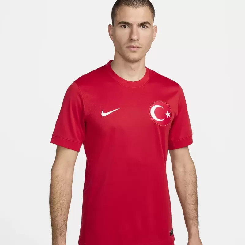 Euro 2024 Turkey Mens Away Soccer Jersey Al Sancak Red