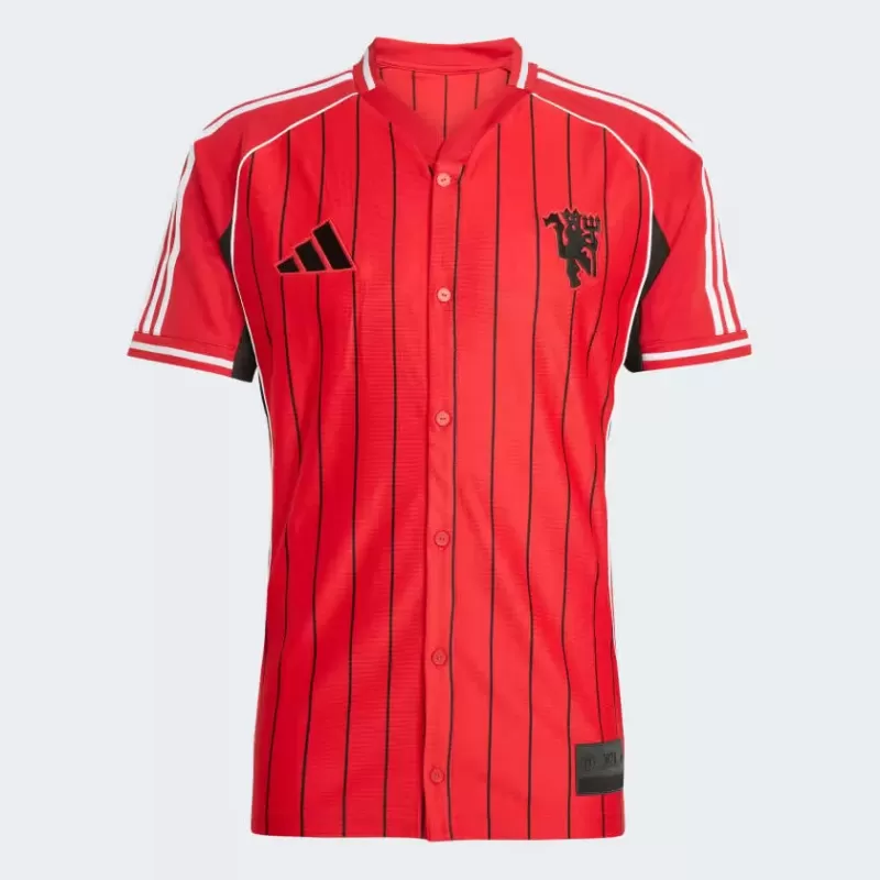 Manchester United Mens US Pack Soccer Jersey Red Baseball Style Manchester United Mens US Pack Soccer Jersey Red Baseball Style