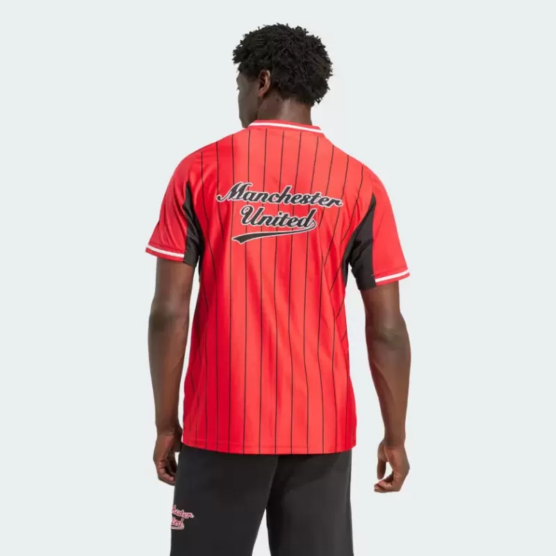 Manchester United Mens US Pack Soccer Jersey Red Baseball Style Manchester United Mens US Pack Soccer Jersey Red Baseball Style