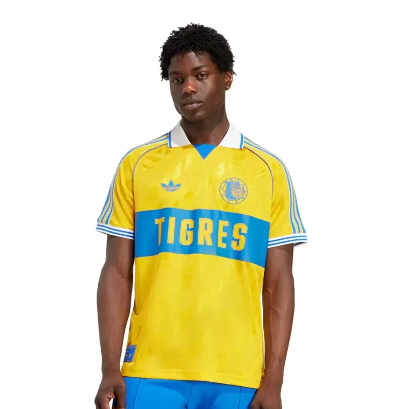 Tigres UANL Mens 65th Anniversary Retro Soccer Jersey Gold Tigres UANL Mens 65th Anniversary Retro Soccer Jersey Gold